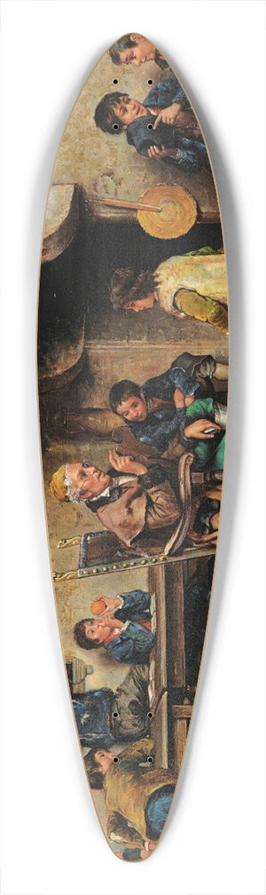 Francesco Bergamini - The school teacher 39.3 inch art pintail longboard deck