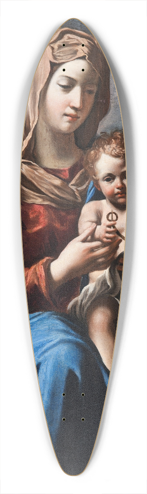 Francesco Cozza - Madonna and Child 39.3 inch art pintail longboard deck