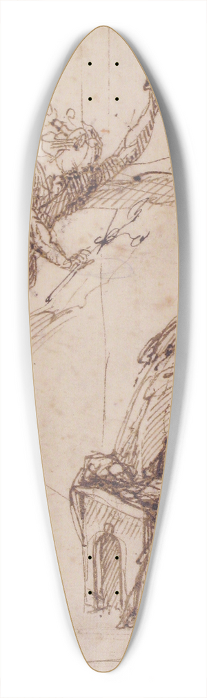 Francesco Curia - The Annunciation 39.3 inch art pintail longboard deck