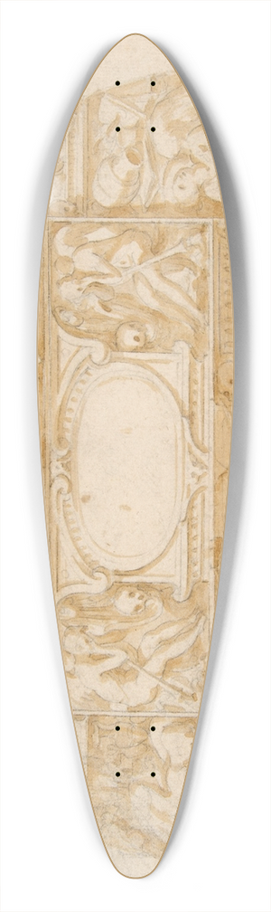 Francesco de' Rossi - Design for a Funerary Monument 39.3 inch art pintail longboard deck