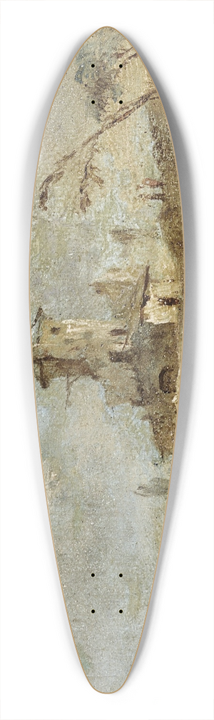 Francesco Guardi - Caprice rustique, avec tour au bord de leau 39.3 inch art pintail longboard deck
