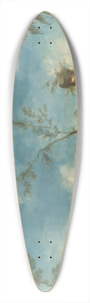 Francesco Guardi - Fantastic Landscape 39.3 inch art pintail longboard deck