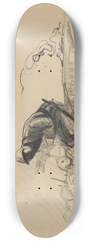 Jean-Louis Forain - News in the Trenches 8.25 inch art skate deck