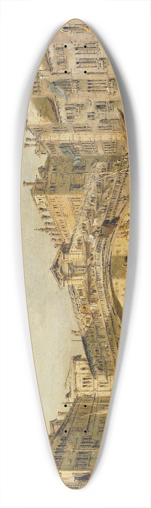 Francesco Guardi - Venice, The Rialto 39.3 inch art pintail longboard deck