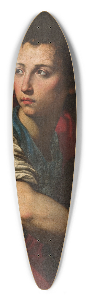 Francesco Guarino - David with Goliaths head 39.3 inch art pintail longboard deck