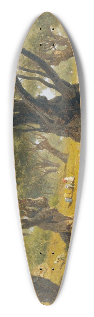 Francesco Lojacono - The Olive Grove, Palermo 39.3 inch art pintail longboard deck