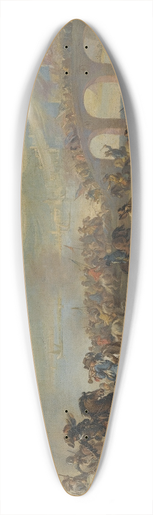 Francesco Simonini - Battle Scene 39.3 inch art pintail longboard deck
