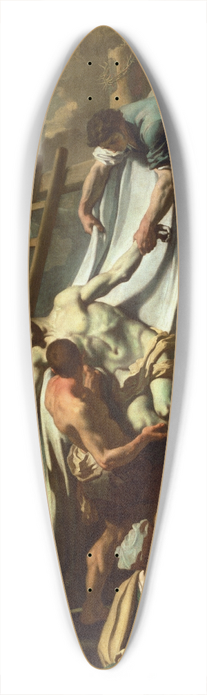 Francesco Solimena - The Deposition 39.3 inch art pintail longboard deck
