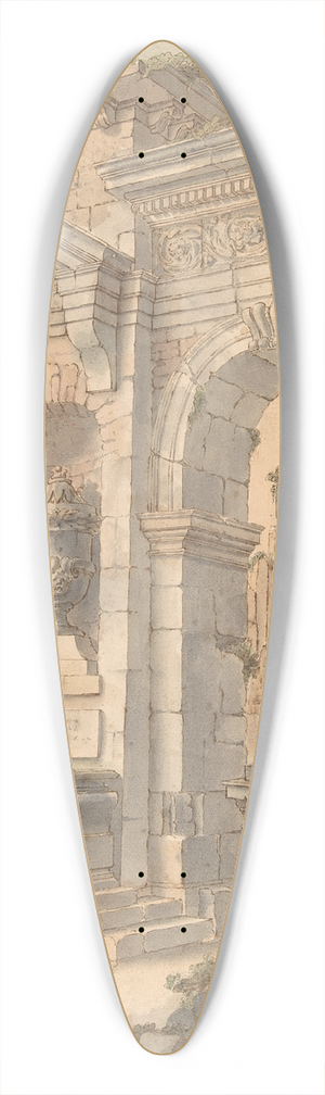 Francesco Stagni - Design for a Painted Wall Decoration 39.3 inch art pintail longboard deck