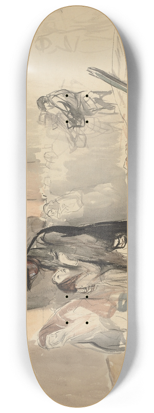 Jean-Louis Forain - Reconquered Territory (recto) 8.25 inch art skate deck