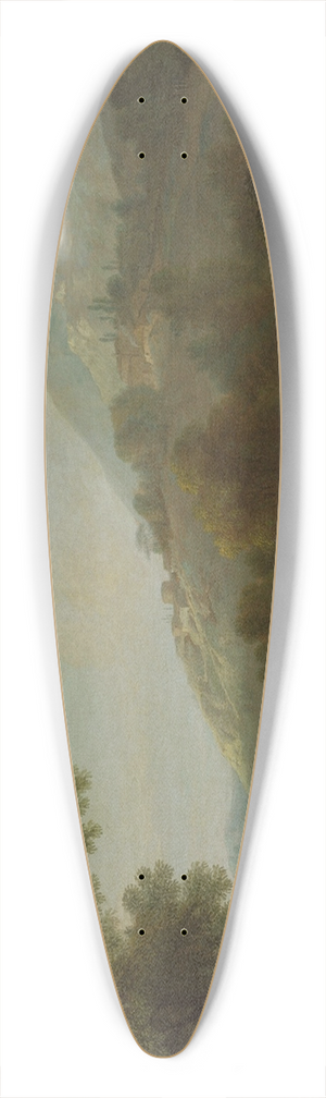 Francesco Zuccarelli - Idyllic River Landscape with Figures 39.3 inch art pintail longboard deck