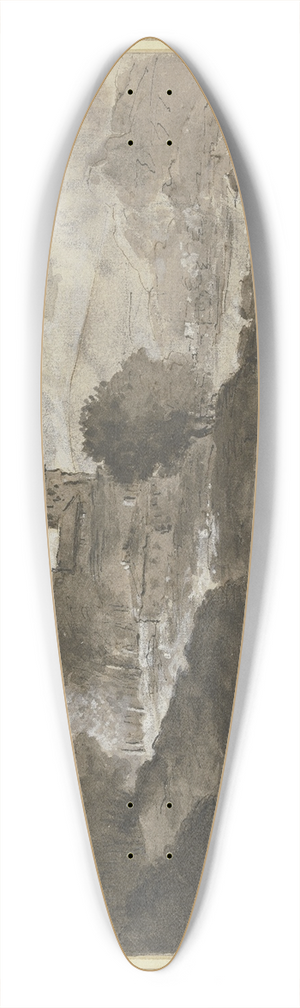 Francesco Zuccarelli - Landschaft mit einer Brcke 39.3 inch art pintail longboard deck
