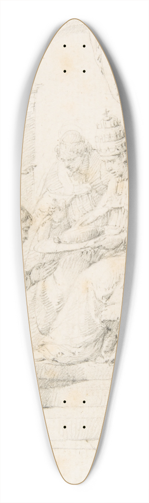 Francesco Zugno - Angelo Maria Querini Created Cardinal by Benedict XIII 39.3 inch art pintail longboard deck