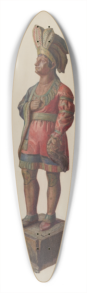 Frances Lichten - Cigar Store Indian 39.3 inch art pintail longboard deck