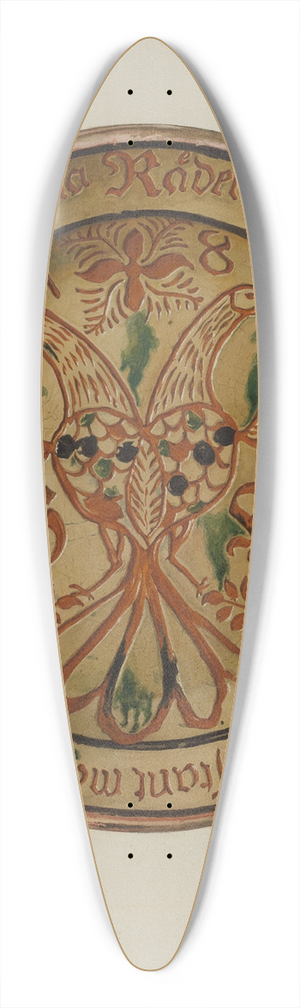 Frances Lichten - Pa. German Dish 39.3 inch art pintail longboard deck