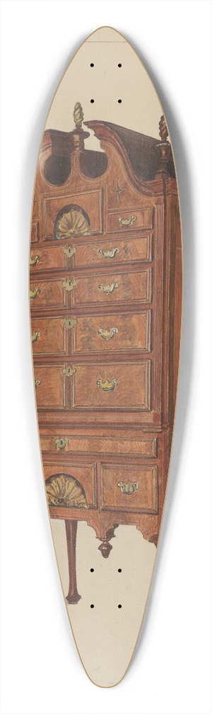 Francis Borelli - Highboy 39.3 inch art pintail longboard deck