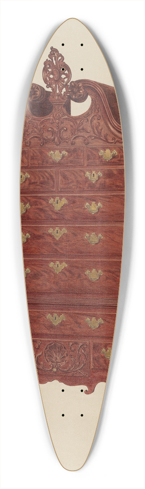 Francis Borelli - Highboy 39.3 inch art pintail longboard deck