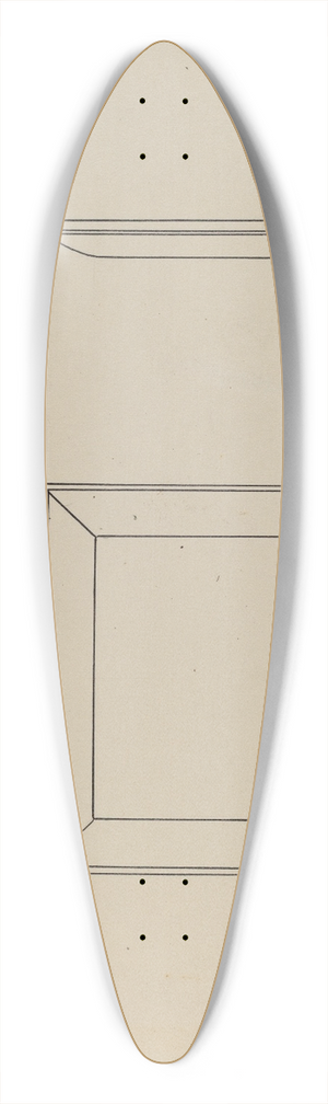 Francis Borelli - Mirror 39.3 inch art pintail longboard deck