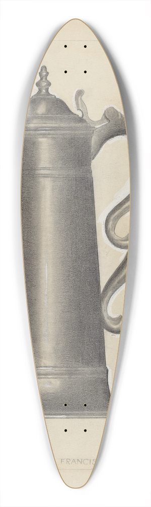 Francis Borelli - Pewter Mug 39.3 inch art pintail longboard deck