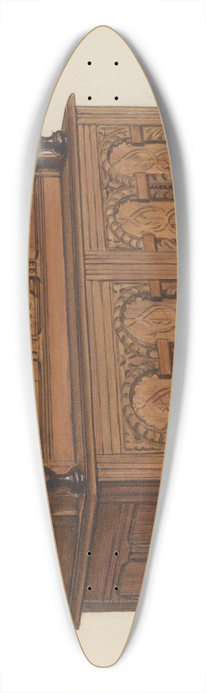 Francis Borelli - Press Cupboard 39.3 inch art pintail longboard deck