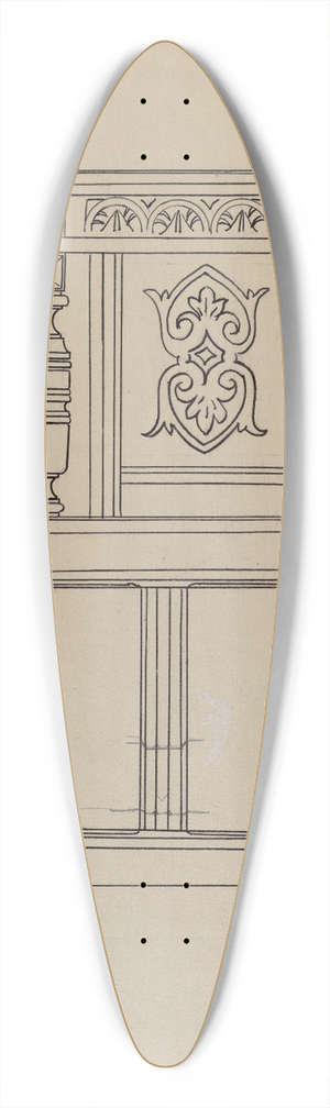 Francis Borelli - Press Cupboard 39.3 inch art pintail longboard deck