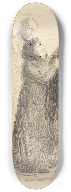 Jean-Louis Forain - The Departure of the Prodigal Son (first plate, vertical), probably 1912-1913 8.25 inch art skate deck