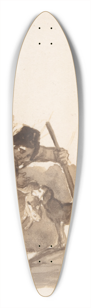 Francisco de Goya - Rabbit hunter with a Retriever 39.3 inch art pintail longboard deck