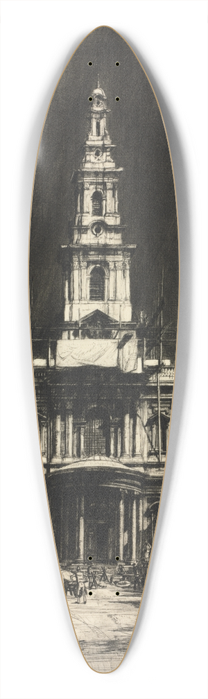 Francis Dodd - Strand with Sky 39.3 inch art pintail longboard deck