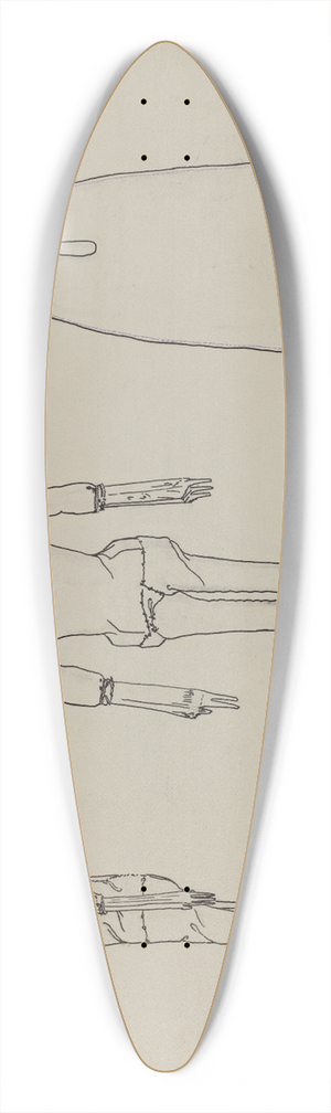 Francis Law Durand - Doll 39.3 inch art pintail longboard deck