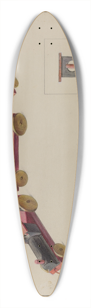 Francis Law Durand - Toy Train 39.3 inch art pintail longboard deck