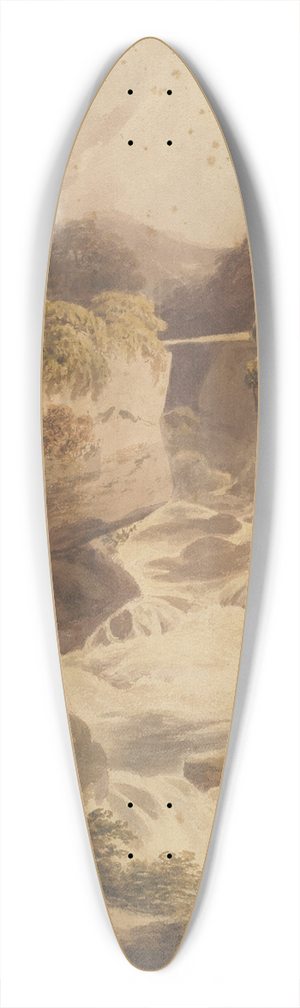 Francis Nicholson - Mountain torrent 39.3 inch art pintail longboard deck