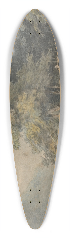 Francis Nicholson - River Scene 39.3 inch art pintail longboard deck