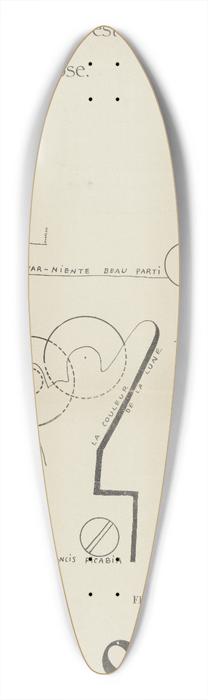 Francis Picabia - Front cover 39.3 inch art pintail longboard deck