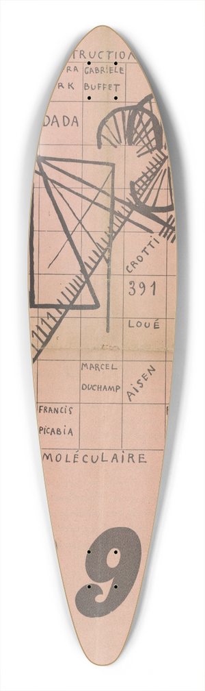 Francis Picabia - Molculaire 39.3 inch art pintail longboard deck