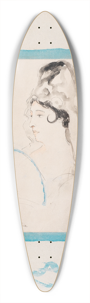 Francis Picabia - Sans titre (Espagnole) 39.3 inch art pintail longboard deck