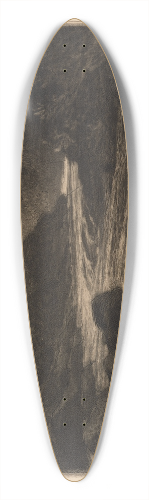 Francis Seymour Haden - A Salmon River, no. 2 39.3 inch art pintail longboard deck