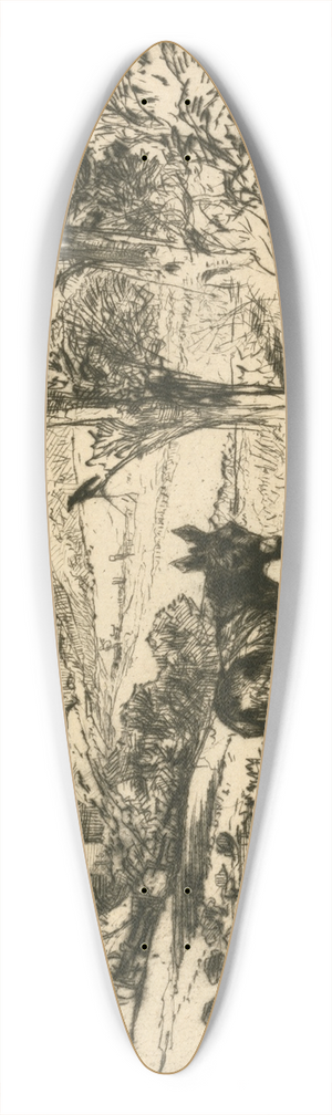 Francis Seymour Haden - Challow Farm 39.3 inch art pintail longboard deck