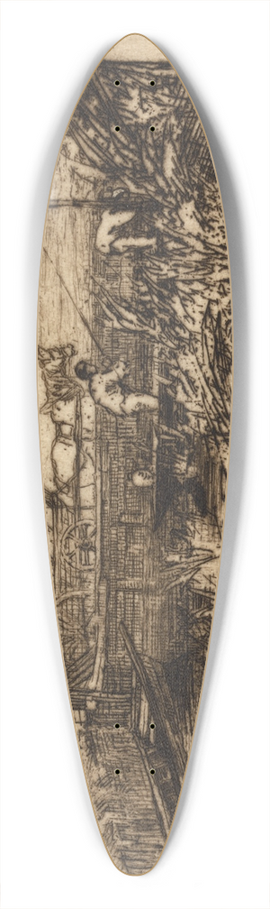 Francis Seymour Haden - Dusty Millers 39.3 inch art pintail longboard deck