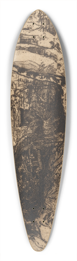 Francis Seymour Haden - The Mill-Wheel 39.3 inch art pintail longboard deck