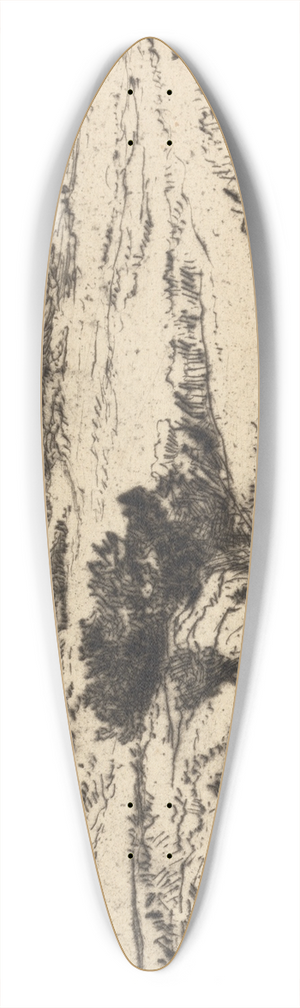 Francis Seymour Haden - Windmill Hill, no. 2 39.3 inch art pintail longboard deck