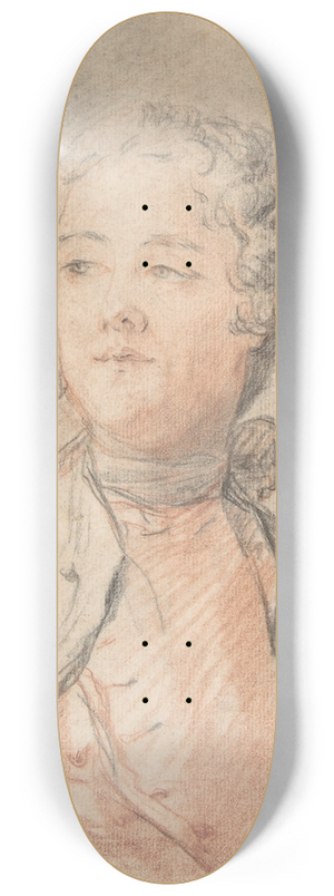 Jean-Marc Nattier - Half-Length Portrait of a Young Man 8.25 inch art skate deck Jean-Marc Nattier - Half-Length Portrait of a Young Man 8.25 inch art skate deck