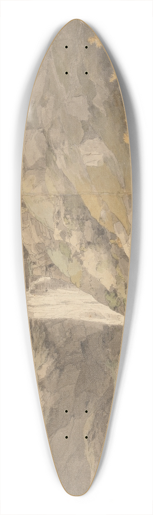 Francis Towne - View of the Rhydaer 39.3 inch art pintail longboard deck