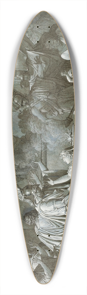 Francois Xavier Fabre - Clombrote and Lonidas 39.3 inch art pintail longboard deck