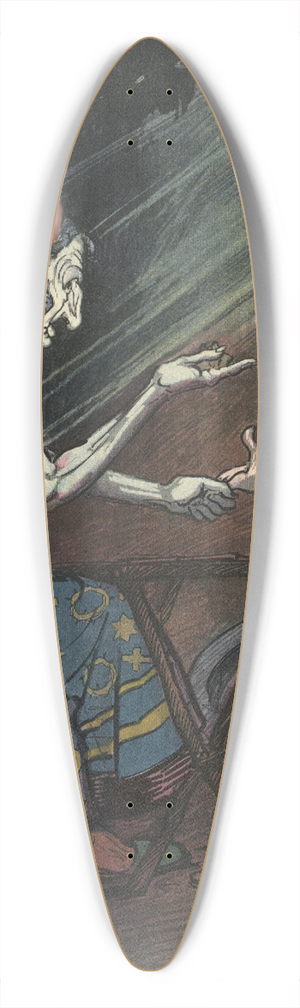 Frank Arthur Nankivell - Reading his future 39.3 inch art pintail longboard deck