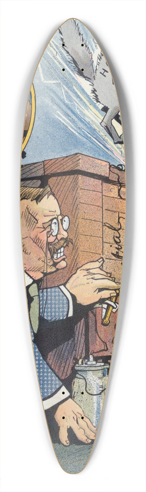 Frank Arthur Nankivell - Rough on cats 39.3 inch art pintail longboard deck