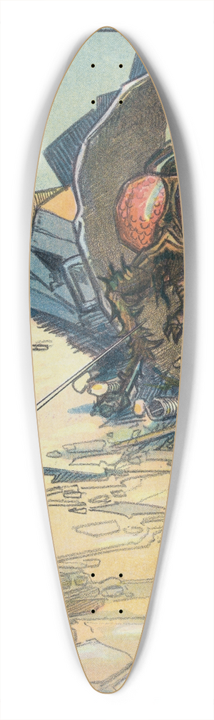 Frank Arthur Nankivell - Saint Sam and the dragon 39.3 inch art pintail longboard deck