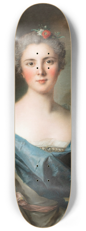 Jean-Marc Nattier - Portrait of Marie Henriette de Polastron, comtesse dAndlau (c. 1716-1792) 8.25 inch art skate deck