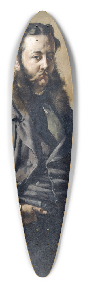 Frank Buchser - Portrait on an Unknown Englishman 39.3 inch art pintail longboard deck