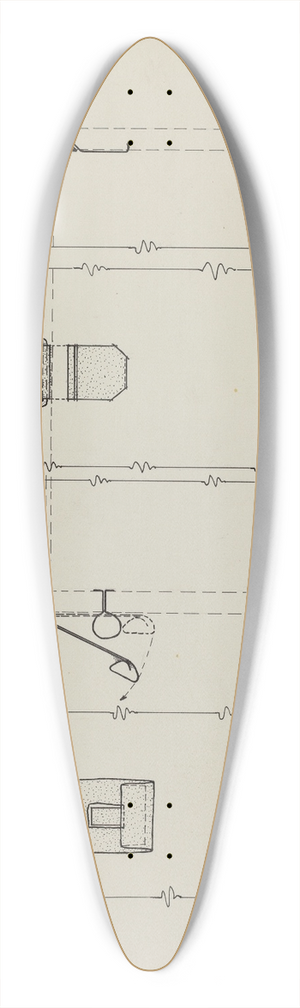 Frank Budash - Pa. German Box 39.3 inch art pintail longboard deck