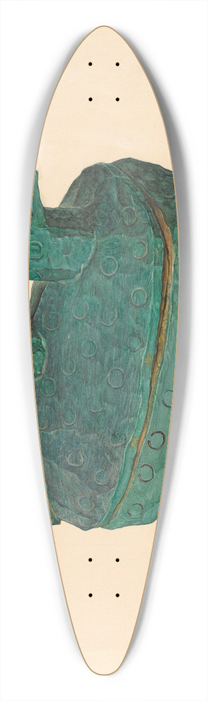 Frank Budash - Whittled Bowl with Lid  Hen on Nest 39.3 inch art pintail longboard deck